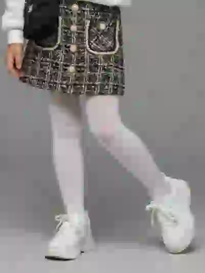 КОЛГОТКИ АЖУРНЫЕ СНЕЖИНКА БЕЛЫЙ